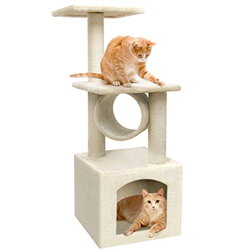 BEAU JARDIN 35 inch Cat Tree for Large Cats Condos and Towers for Big Cats