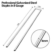 Amagabeli 12 Inch 8 Gauge Galvanized Landscape Staples 200 Pack Garden Stakes Heavy-Duty Sod Pins Anti-Rust Fence Stakes for Weed Barrier Fabric Ground Cover Dripper Irrigation Tubing Soaker