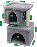 BEAU JARDIN Cat Tree for Large Cats Heavy Cat Condos and Towers for Big Cats with XL Condo and Perch Cat Tower with Scratching Post Cat Scratch Tree Furniture House Climbing Tower Kitty Condos