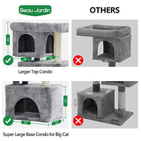 BEAU JARDIN Cat Tree for Large Cats Heavy Cat Condos and Towers for Big Cats with XL Condo and Perch Cat Tower with Scratching Post Cat Scratch Tree Furniture House Climbing Tower Kitty Condos