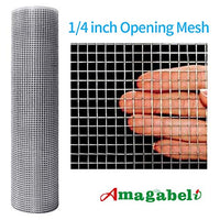 Amagabeli 1/4 Hardware Cloth 36 x 50 23Gauge Galvanized After Welded Wire Metal Mesh Roll Vegetables Garden Rabbit Fencing Snake Fence for Chicken Run Critters Gopher Racoons Rehab Cage Wire Window