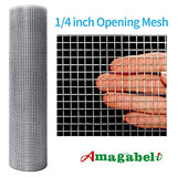 Amagabeli 1/4 Hardware Cloth 36 x 50 23Gauge Galvanized After Welded Wire Metal Mesh Roll Vegetables Garden Rabbit Fencing Snake Fence for Chicken Run Critters Gopher Racoons Rehab Cage Wire Window