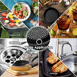 Amagabeli 7”x7” 316 Stainless Steel Cast Iron Cleaner Chainmail Scrubber for Cast Iron Pan Skillet Cleaner for Dishes Glass Pre-seasoned Cast Iron Pot Seasoning Protection Cookware Accessories