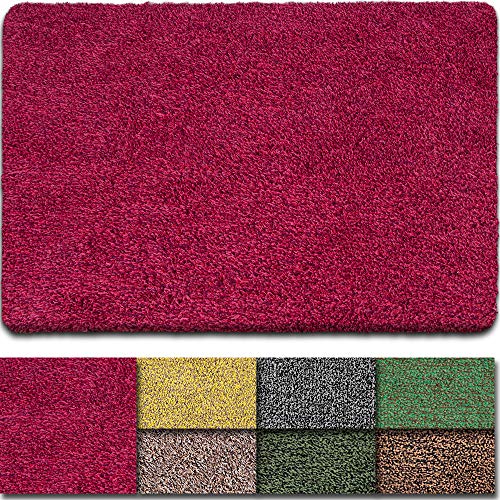 BEAU JARDIN Indoor Doormat Super Absorbent Mud Front Door Mat 36"x24" Latex Backing Non Slip for Front Inside Dirt Trapper Mats Cotton Entrance Rug Shoes Scraper Machine Washable Rug Carpet