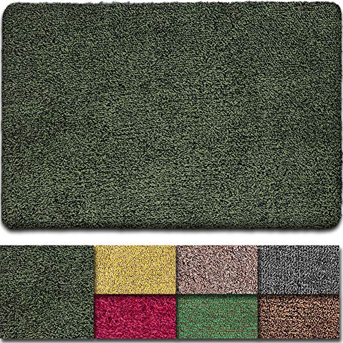 BEAU JARDIN Indoor Doormat Super Absorbent Mud Front Door Mat 36"x24" Latex Backing Non Slip for Front Inside Dirt Trapper Mats Cotton Entrance Rug Shoes Scraper Machine Washable Rug Carpet