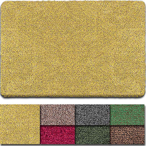 BEAU JARDIN Indoor Doormat Super Absorbent Mud Front Door Mat 36"x24" Latex Backing Non Slip for Front Inside Dirt Trapper Mats Cotton Entrance Rug Shoes Scraper Machine Washable Rug Carpet