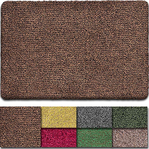 BEAU JARDIN Indoor Doormat Super Absorbent Mud Front Door Mat 36"x24" Latex Backing Non Slip for Front Inside Dirt Trapper Mats Cotton Entrance Rug Shoes Scraper Machine Washable Rug Carpet