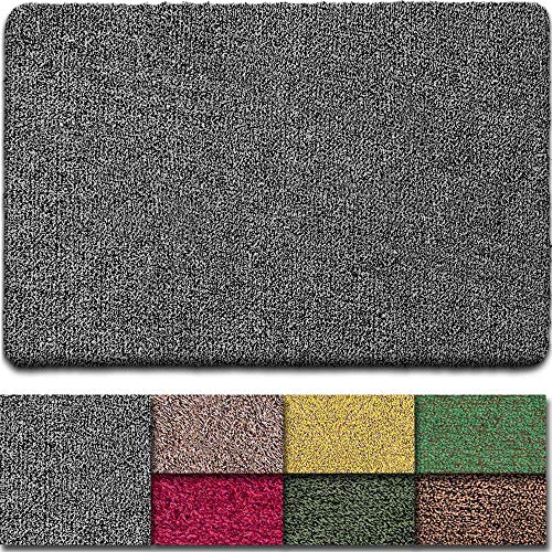 BEAU JARDIN Indoor Doormat Super Absorbent Mud Front Door Mat 47"x28" Large Latex Backing Non Slip for Front Inside Dirt Trapper Mats Cotton Entrance Rug Shoes Scraper Machine Washable Rug Carpet