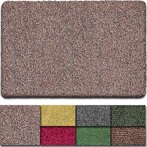 BEAU JARDIN Indoor Doormat Super Absorbent Mud Front Door Mat 47"x28" Large Latex Backing Non Slip for Front Inside Dirt Trapper Mats Cotton Entrance Rug Shoes Scraper Machine Washable Rug Carpet